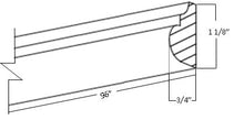 Charger l&#39;image dans la galerie, CHAIR RAIL MOLDING 96&quot;L X 1-1/8&quot;H (CRM)
