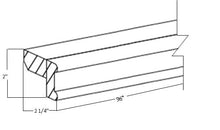 Load image into Gallery viewer, LIGHT RAIL 96&quot;L X 1-3/4&quot;H (SHAKER) 2&quot;H (TRADITIONAL) (TLR)
