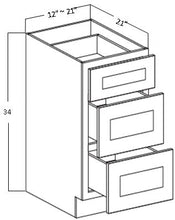 Load image into Gallery viewer, VANITY DRAWER BASE WITH 3 DRAWERS (VDB1221-3)
