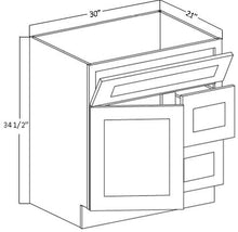 Charger l&#39;image dans la galerie, VANITY BASE CABINET (DRAWER ON LEFT) (VSD3021L)
