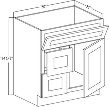 Charger l&#39;image dans la galerie, VANITY BASE CABINET (DRAWER ON RIGHT) (VSD3621R)
