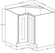 Charger l&#39;image dans la galerie, LAZY SUSAN BASE CABINET 1 BI-FOLD DOOR 2 PLATTER (LS33)
