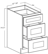 Load image into Gallery viewer, DRAWER BASE 3 DRAWER (2 BIG 1 SMALL) (DB12)
