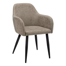 Load image into Gallery viewer, DINING CHAIR - 2PCS / 33&quot;H / TAUPE FABRIC / BLACK METAL
