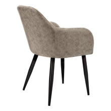 Load image into Gallery viewer, DINING CHAIR - 2PCS / 33&quot;H / TAUPE FABRIC / BLACK METAL
