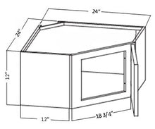 Charger l&#39;image dans la galerie, WALL DIAGONAL CABINET BOX 24&quot; WIDE X 12&quot; HIGH X 12&quot; DEEP (WDC2412)
