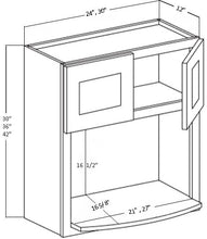 Charger l&#39;image dans la galerie, WALL MICROWAVE CABINET 24&quot; WIDE - 2 DOOR 1 SHELF (WMC2430)
