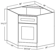 Charger l&#39;image dans la galerie, CORNER SINK BASE 1 DOOR 1 DUMMY DRAWER 1 SHELF (CSB36)
