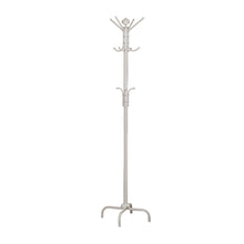 Load image into Gallery viewer, Coat Rack, Hall Tree, Free Standing, 12 Hooks, Entryway, 70&quot;H, Metal, White, Contemporary, Modern
