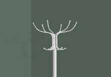 Load image into Gallery viewer, Coat Rack, Hall Tree, Free Standing, 12 Hooks, Entryway, 70&quot;H, Umbrella Holder, Metal, White, Contemporary, Modern
