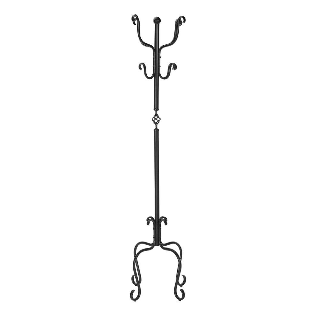 Coat Rack, Hall Tree, Free Standing, 8 Hooks, Entryway, 74