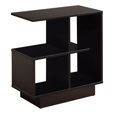 Accent Table, Side, End, Narrow, Small, Living Room, Bedroom, 3 Tier, Laminate, Dark Brown, Contemporary, Modern