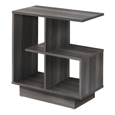 Accent Table, Side, End, Narrow, Small, Living Room, Bedroom, 3 Tier, Laminate, Grey, Contemporary, Modern