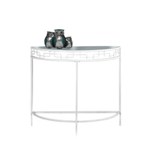 Load image into Gallery viewer, Accent Table, Console, Entryway, Narrow, Sofa, Living Room, Bedroom, Metal Frame, Laminate, White, White, Contemporary, Modern
