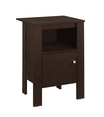 Accent Table, Side, End, Nightstand, Lamp, Living Room, Bedroom, Laminate, Dark Brown, Contemporary, Modern