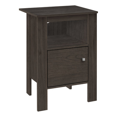 Accent Table, Side, End, Nightstand, Lamp, Living Room, Bedroom, Laminate, Brown Oak, Contemporary, Modern