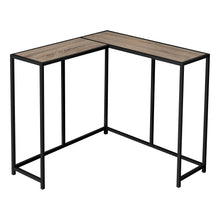 Charger l&#39;image dans la galerie, Accent Table, Console, Entryway, Narrow, Corner, Living Room, Bedroom, Metal Frame, Laminate, Dark Taupe, Black, Contemporary, Modern
