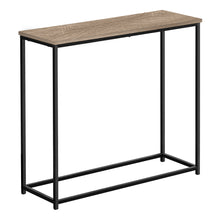 Load image into Gallery viewer, Accent Table - 32&quot;L / Dark Taupe / Black Metal Console
