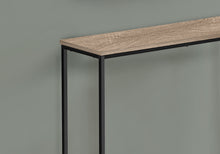 Load image into Gallery viewer, Accent Table - 32&quot;L / Dark Taupe / Black Metal Console
