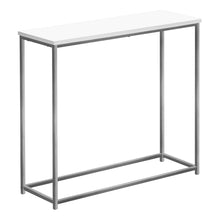 Load image into Gallery viewer, Accent Table - 32&quot;L / White / Silver Metal Console
