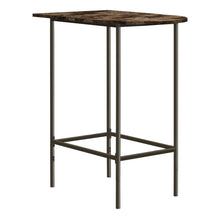 Charger l&#39;image dans la galerie, Home Bar, Bar Table, Bar Height, Pub Table, 36&quot; Rectangular, Small, Kitchen, Living Room, Metal, Laminate, Brown Marble Look, Bronze, Transitional
