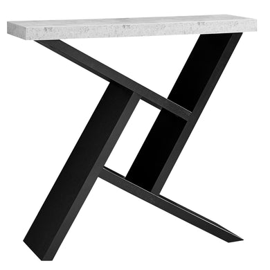 Accent Table, Console, Entryway, Narrow, Sofa, Living Room, Bedroom, Laminate, Grey Cement Look, Black, Contemporary, Modern