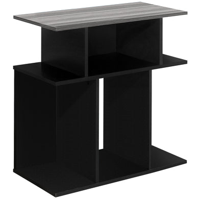 Accent Table, Side, End, Nightstand, Lamp, Living Room, Bedroom, Laminate, Black, Grey, Contemporary, Modern