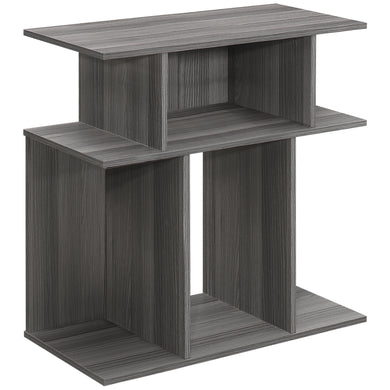 Accent Table, Side, End, Nightstand, Lamp, Living Room, Bedroom, Laminate, Grey, Contemporary, Modern