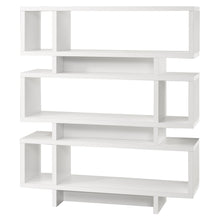 Charger l&#39;image dans la galerie, Bookshelf, Bookcase, Etagere, 4 Tier, Office, Bedroom, 55&quot;H, Laminate, White, Contemporary, Modern
