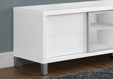 Charger l&#39;image dans la galerie, Meuble TV, 71 pouces, console, centre de divertissement multimédia, armoire de rangement, salon, chambre à coucher, stratifié, blanc, contemporain, moderne
