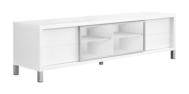 Tv Stand, 71 Inch, Console, Media Entertainment Center, Storage Cabinet, Living Room, Bedroom, Laminate, White, Contemporary, Modern