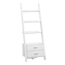 Load image into Gallery viewer, Bookshelf, Bookcase, Etagere, Ladder, 4 Tier, 69&quot;H, Office, Bedroom, Laminate, White, Contemporary, Modern
