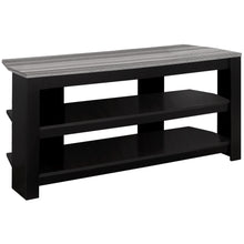 Charger l&#39;image dans la galerie, Tv Stand, 42 Inch, Console, Media Entertainment Center, Storage Cabinet, Living Room, Bedroom, Laminate, Black, Grey, Contemporary, Modern
