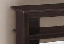 Charger l&#39;image dans la galerie, Meuble TV, 42 pouces, console, centre de divertissement multimédia, armoire de rangement, salon, chambre à coucher, stratifié, marron foncé, contemporain, moderne
