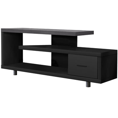 Tv Stand, 60 Inch, Console, Media Entertainment Center, Storage Cabinet, Living Room, Bedroom, Laminate, Metal, Black, Grey, Contemporary, Modern