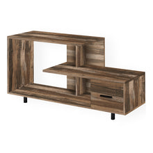 Charger l&#39;image dans la galerie, Tv Stand - 1 Storage Drawer / Open Shelves / Modern Style - 48&quot;L - Medium Brown Reclaimed Wood-Look / Black
