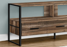 Load image into Gallery viewer, Tv Stand - 3 Storage Drawers / Open Shelf - 48&quot;L - Brown Reclaimed Wood-Look / Black
