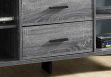 Load image into Gallery viewer, Tv Stand, 60 Inch, Console, Media Entertainment Center, Storage Cabinet, Living Room, Bedroom, Laminate, Grey, Black, Contemporary, Modern
