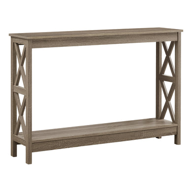 Accent Table, Console, Entryway, Narrow, Sofa, Living Room, Bedroom, Laminate, Dark Taupe, Contemporary, Country, Modern