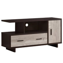 Charger l&#39;image dans la galerie, Tv Stand, 48 Inch, Console, Media Entertainment Center, Storage Cabinet, Living Room, Bedroom, Laminate, Dark Brown, Contemporary, Modern
