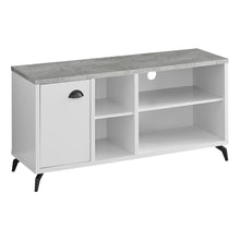 Charger l&#39;image dans la galerie, Tv Stand, 48 Inch, Console, Media Entertainment Center, Storage Cabinet, Living Room, Bedroom, Laminate, Metal, Grey Cement Look, Contemporary, Modern
