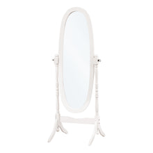 Charger l&#39;image dans la galerie, Mirror, Full Length, Standing, Floor, 60&quot; Oval, Dressing, Bedroom, Wooden, White, Contemporary, Modern
