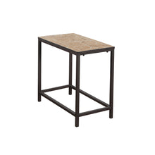 Charger l&#39;image dans la galerie, Accent Table, Side, End, Nightstand, Lamp, Living Room, Bedroom, Metal Legs, Tile, Black, Dark Brown, Transitional
