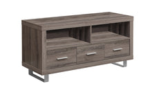 Charger l&#39;image dans la galerie, Tv Stand, 48 Inch, Console, Media Entertainment Center, Storage Cabinet, Living Room, Bedroom, Laminate, Dark Taupe, Contemporary, Modern
