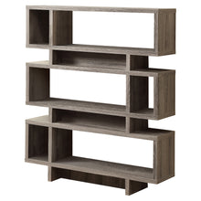 Load image into Gallery viewer, Bookshelf, Bookcase, Etagere, 4 Tier, Office, Bedroom, 55&quot;H, Laminate, Dark Taupe, Contemporary, Modern
