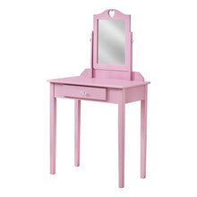 Charger l&#39;image dans la galerie, Vanity, Desk, Makeup Table, Organizer, Dressing Table, Bedroom, Wooden, Pink, Contemporary, Modern
