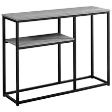 Load image into Gallery viewer, Accent Table, Console, Entryway, Narrow, Sofa, Living Room, Bedroom, Metal Legs, Laminate, Grey, Black, Contemporary, Modern
