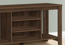 Charger l&#39;image dans la galerie, Meuble TV, 48 pouces, console, centre de divertissement multimédia, armoire de rangement, salon, chambre à coucher, stratifié, noyer, contemporain, moderne
