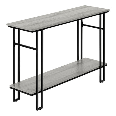 Accent Table, Console, Entryway, Narrow, Sofa, Living Room, Bedroom, Metal Frame, Laminate, Grey, Black, Contemporary, Modern