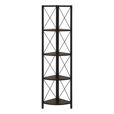 Bookshelf, Bookcase, Etagere, Corner, 4 Tier, 60